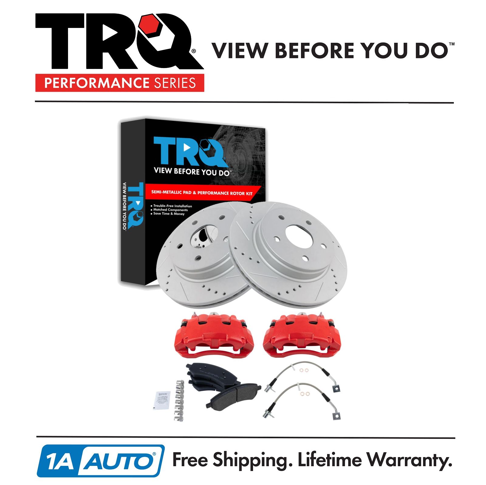 <b>Semi-Metallic Performance Brake Pad & Rotor Kit</b>