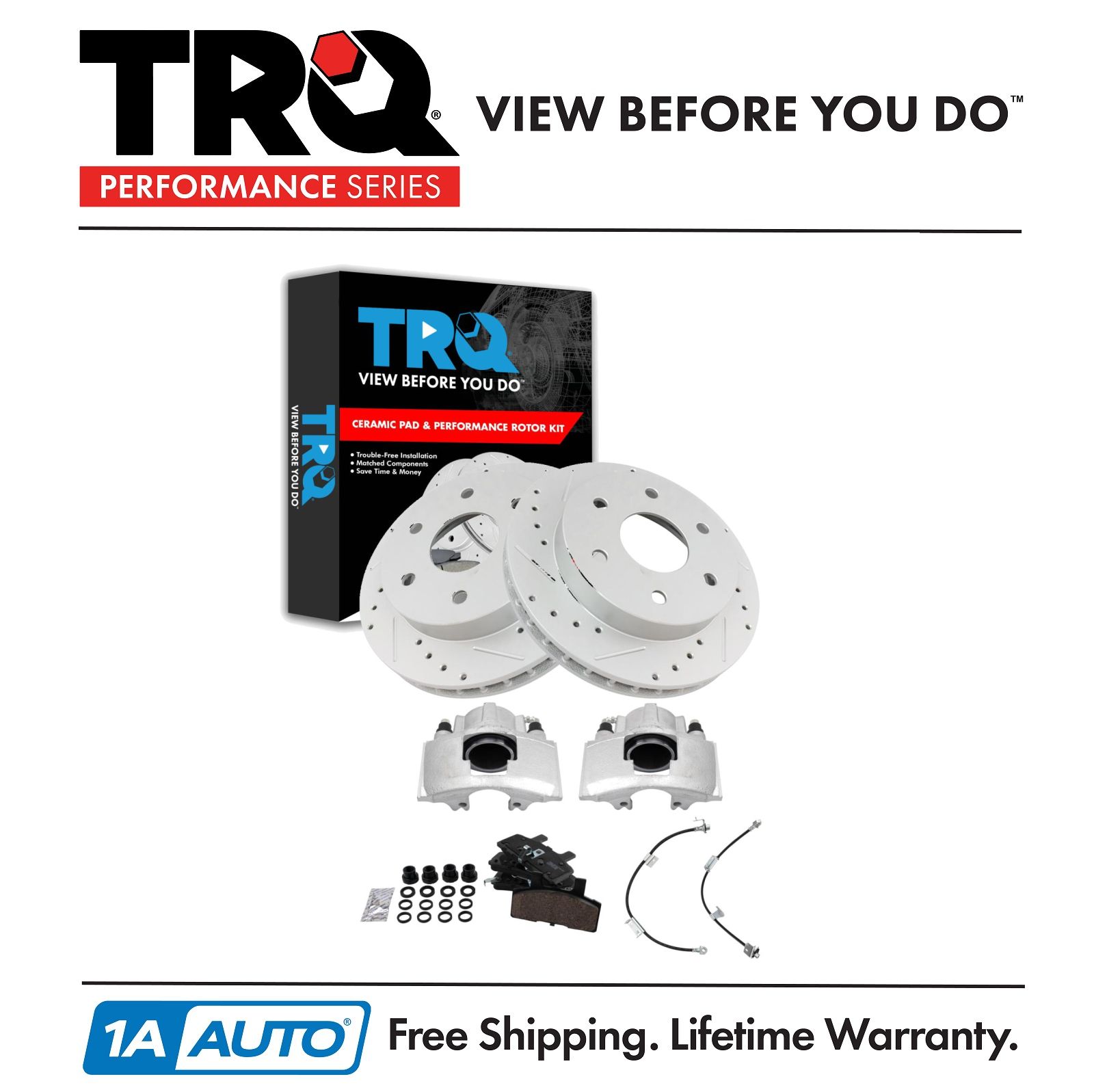 <b>Ceramic Performance Brake Pad & Rotor Kit</b>