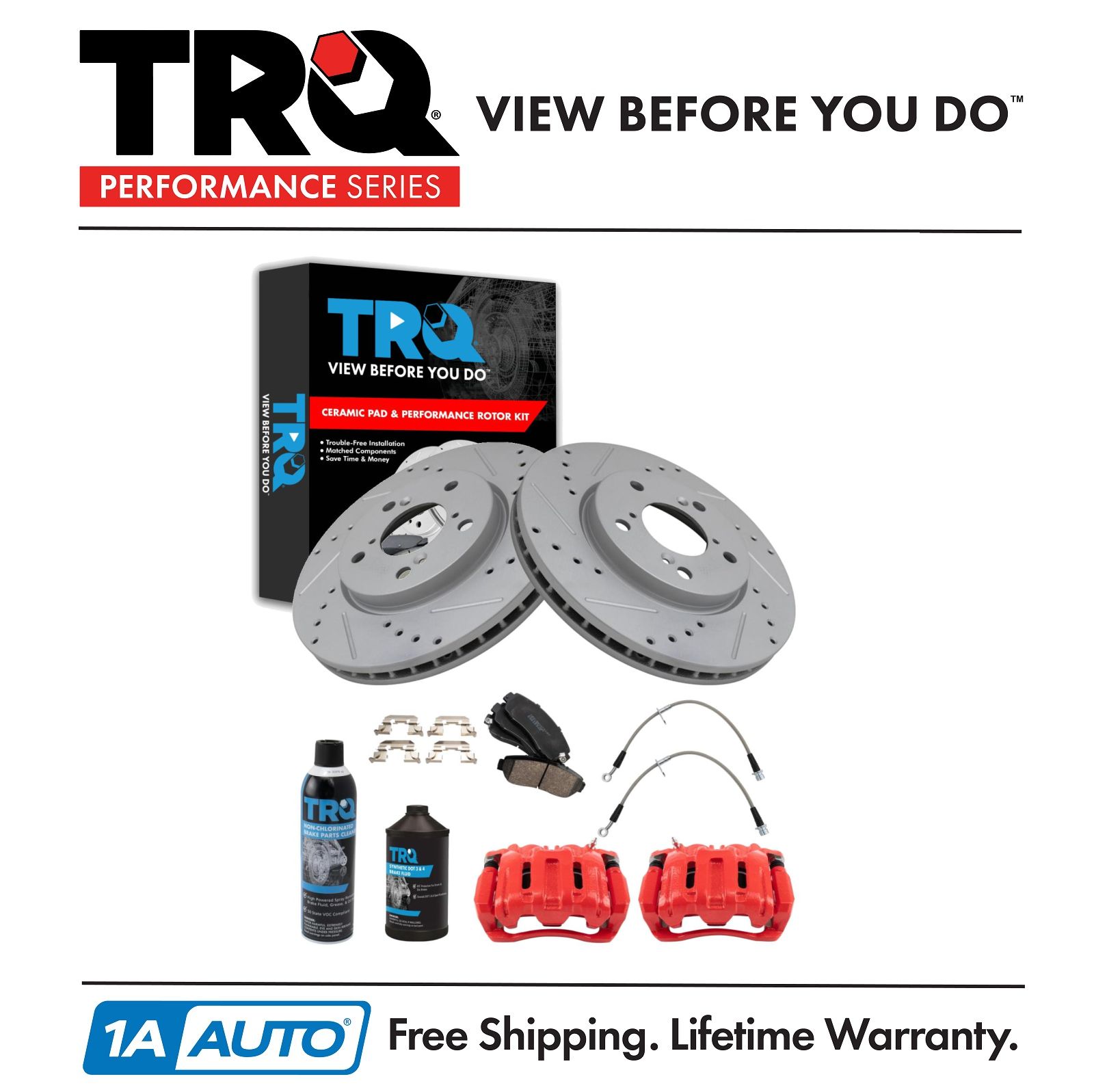 <b>Dot 3 & 4 Ceramic Performance Brake Pad & Rotor Kit</b>