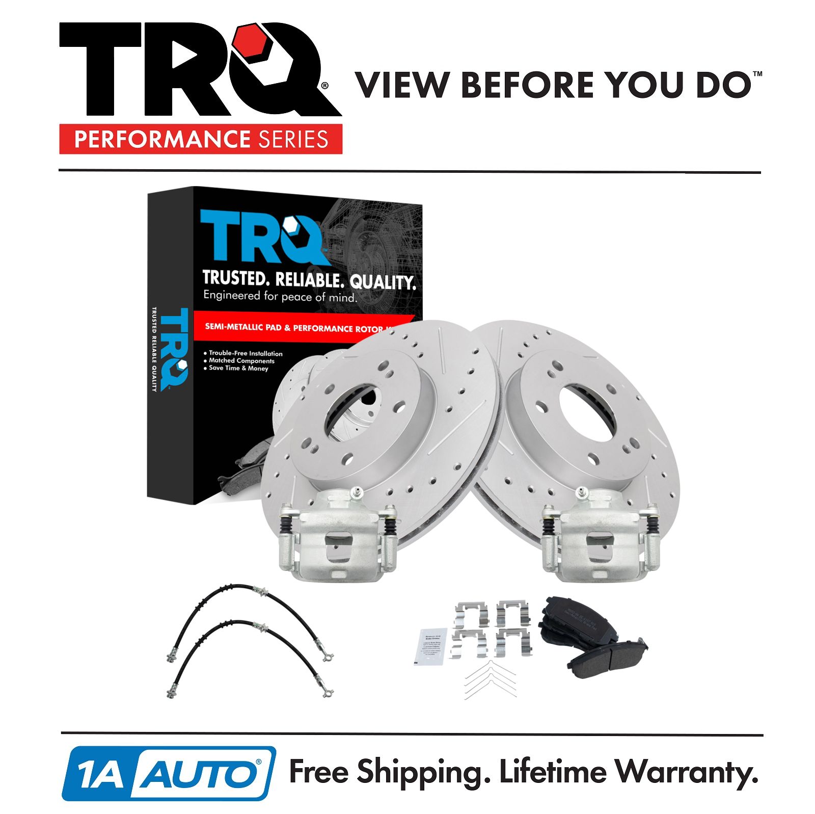 <b>Semi-Metallic Brake Pad & Rotor Kit</b>
