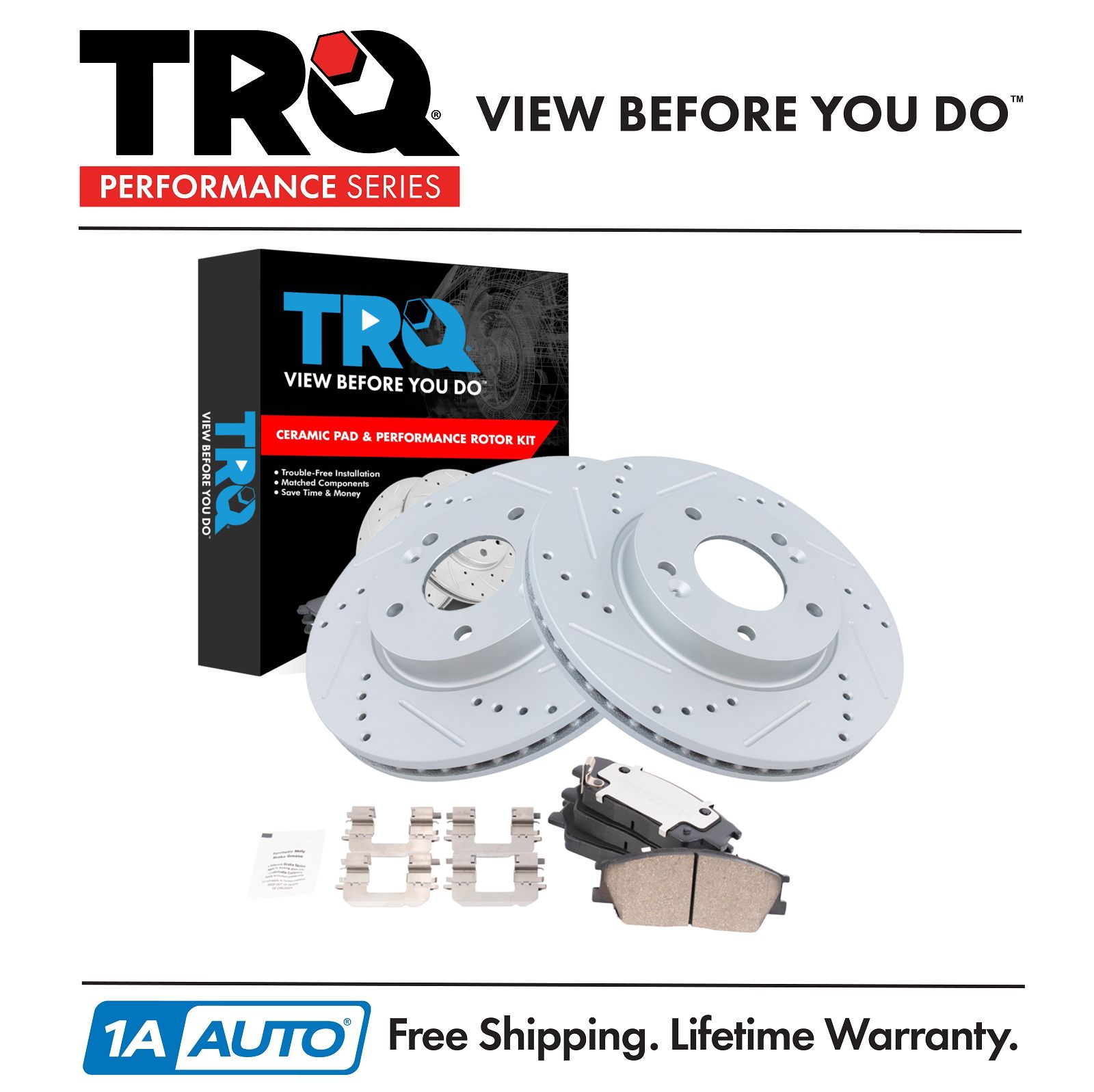 <b>Ceramic Performance Brake Pad & Rotor Kit</b>