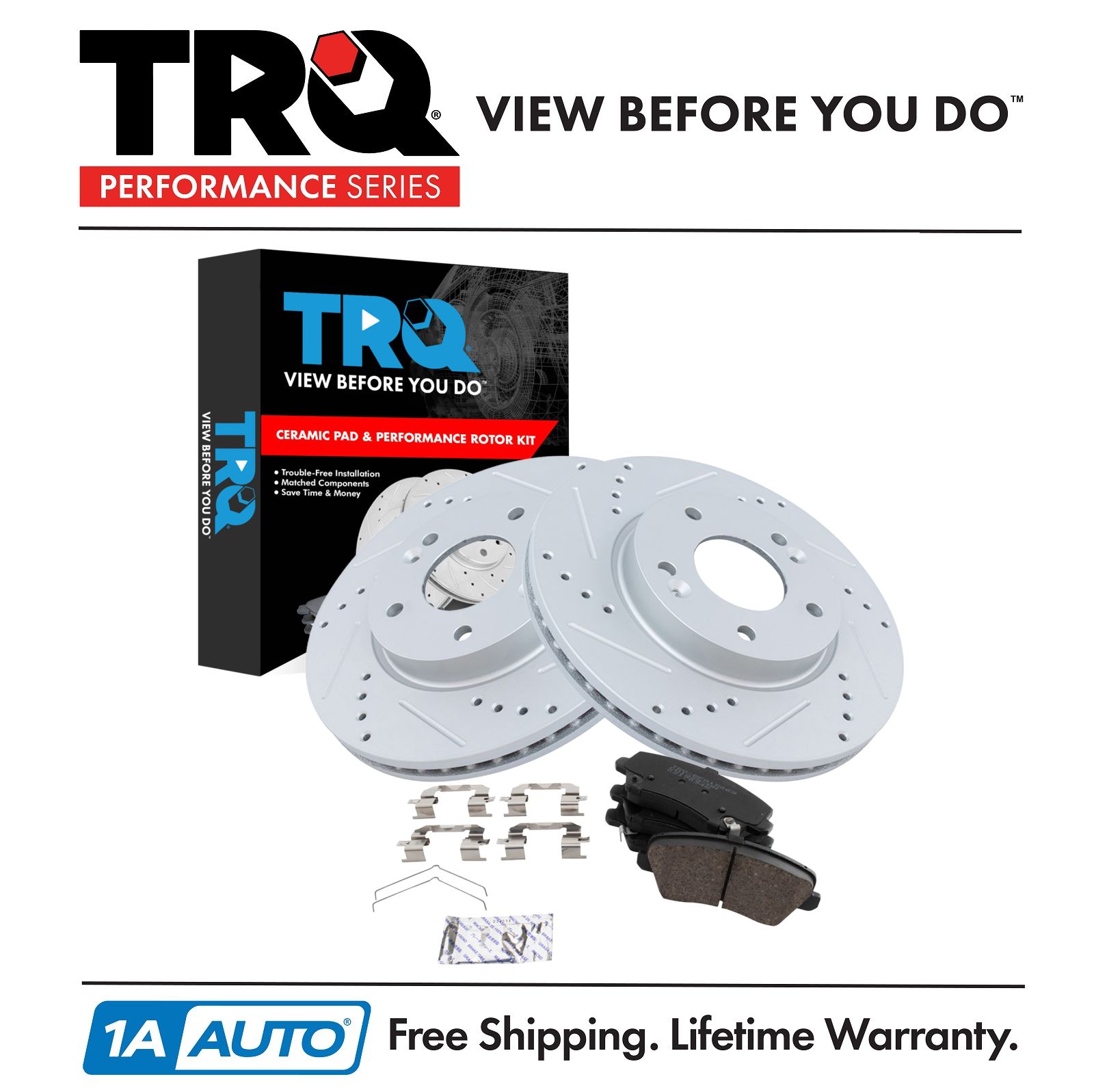 <b>Ceramic Performance Brake Pad & Rotor Kit</b>