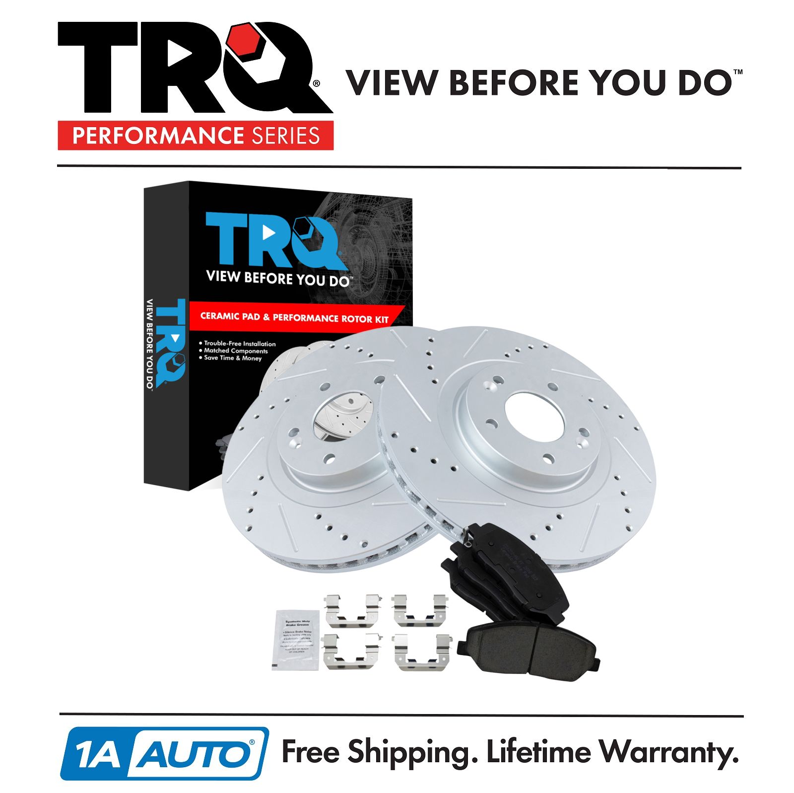 <b>Ceramic Performance Brake Pad & Rotor Kit</b>
