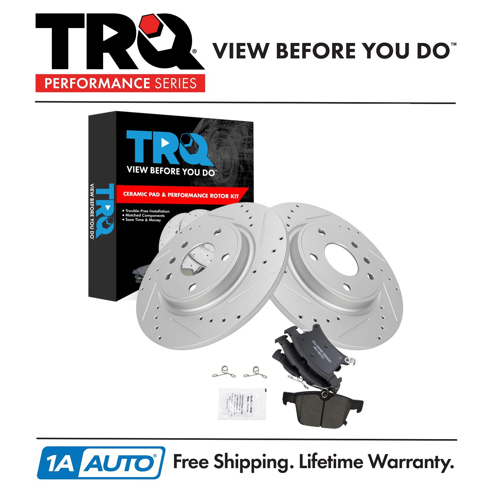 <b>Ceramic Performance Brake Pad & Rotor Kit</b>