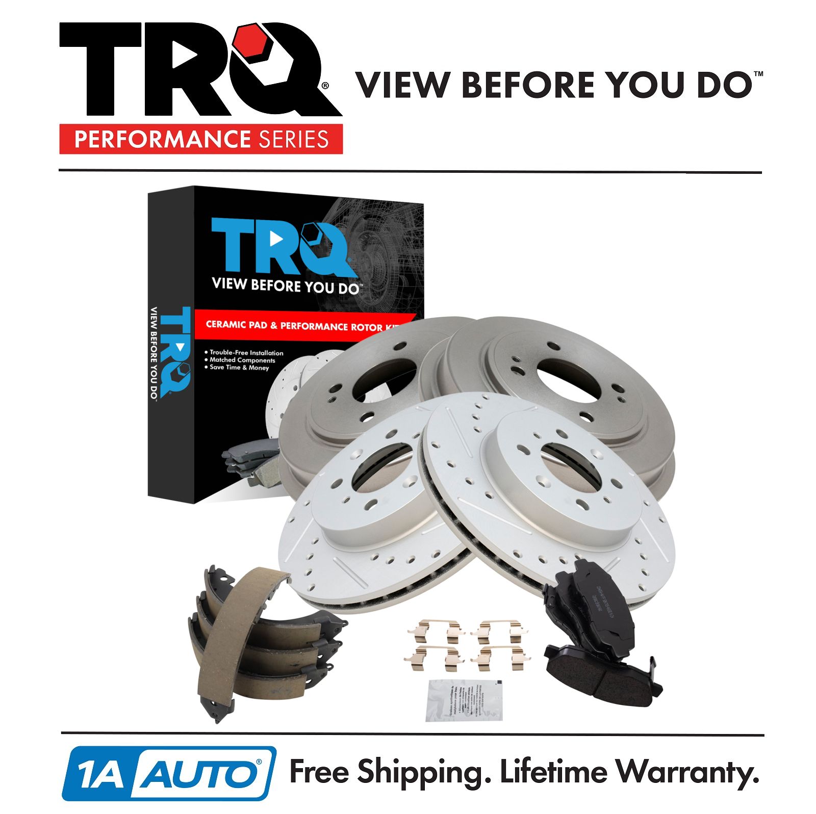 <b>Ceramic Performance Brake Pad & Rotor, Shoe & Drum Kit</b>