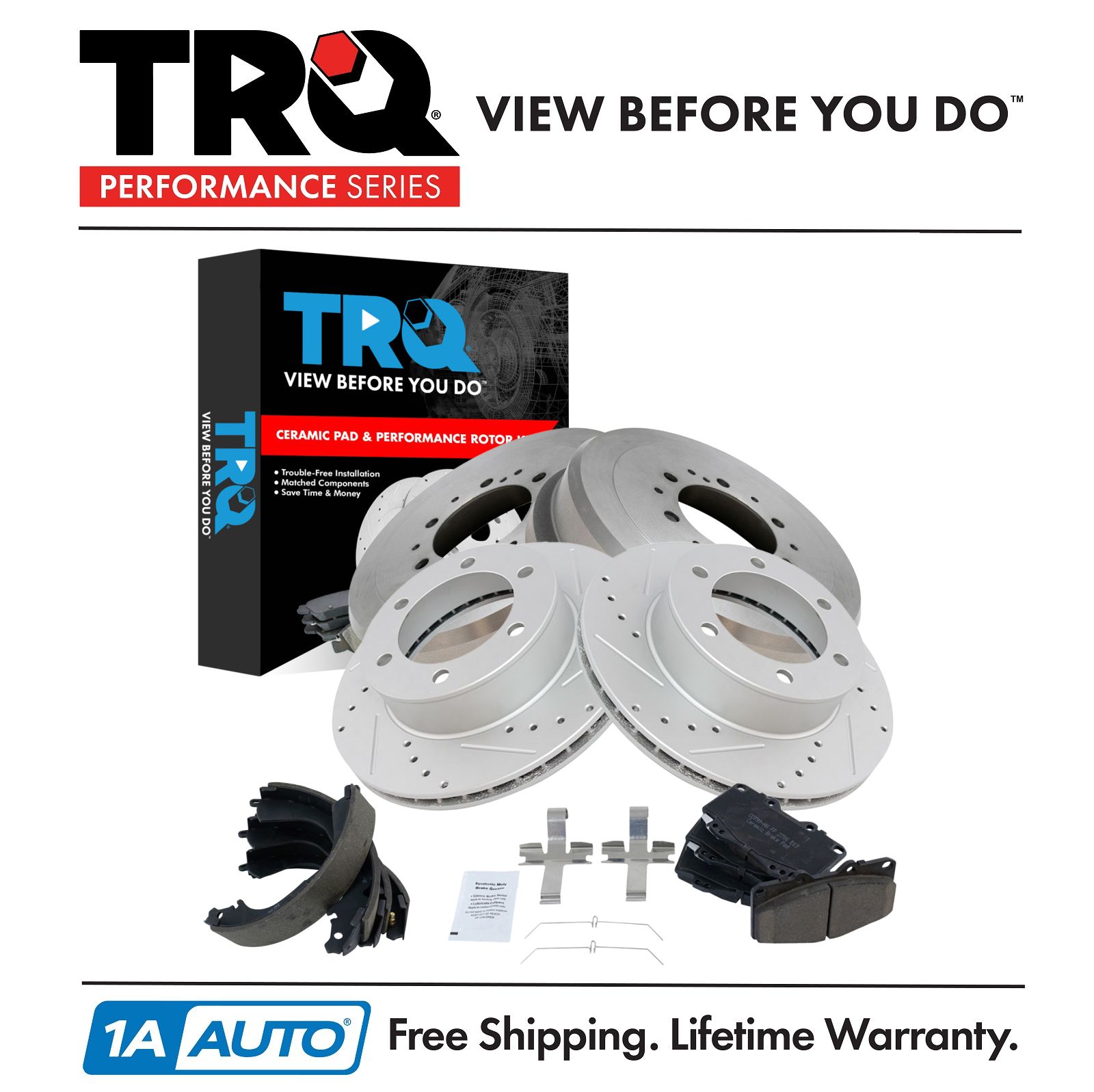 <b>Ceramic Performance Brake Pad & Rotor, Shoe & Drum Kit</b>