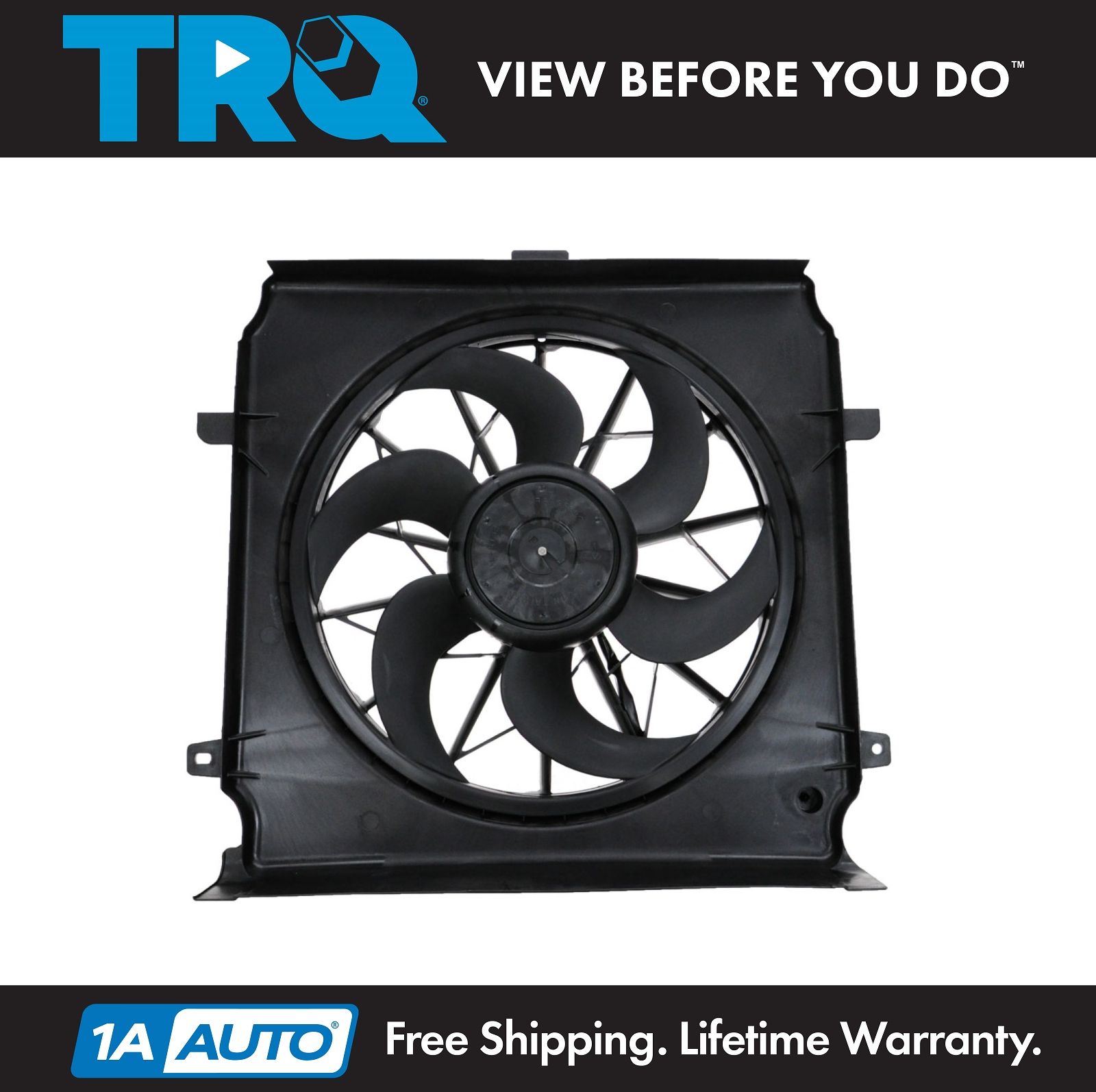 Radiator Cooling Fan Motor Assembly for 04-07 Jeep Liberty 2.4L 3.7L 55037692AB