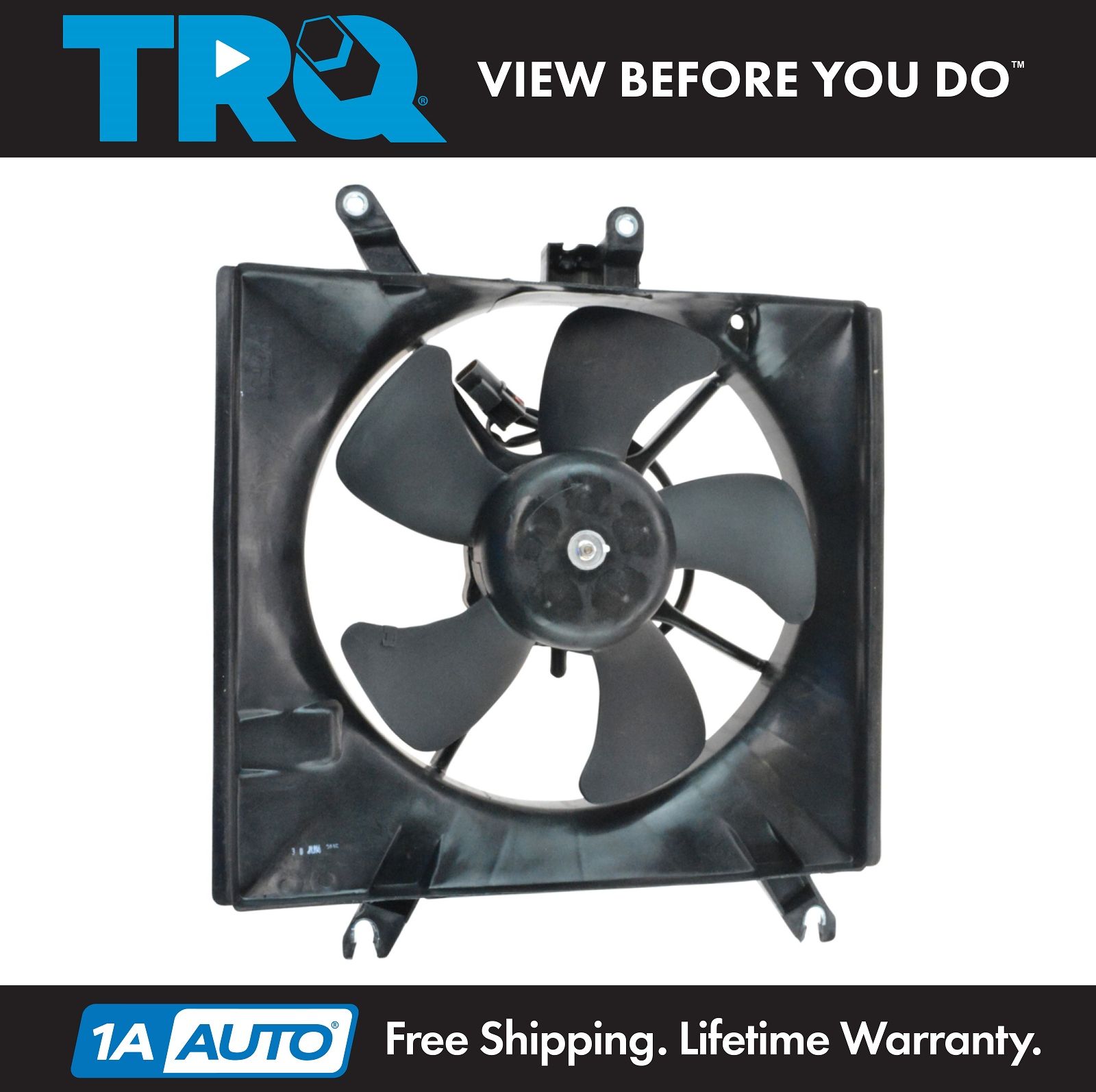 Radiator Cooling Fan Assembly Driver Side Left LH For 06-10 Rio Rio5 w// AC A//C