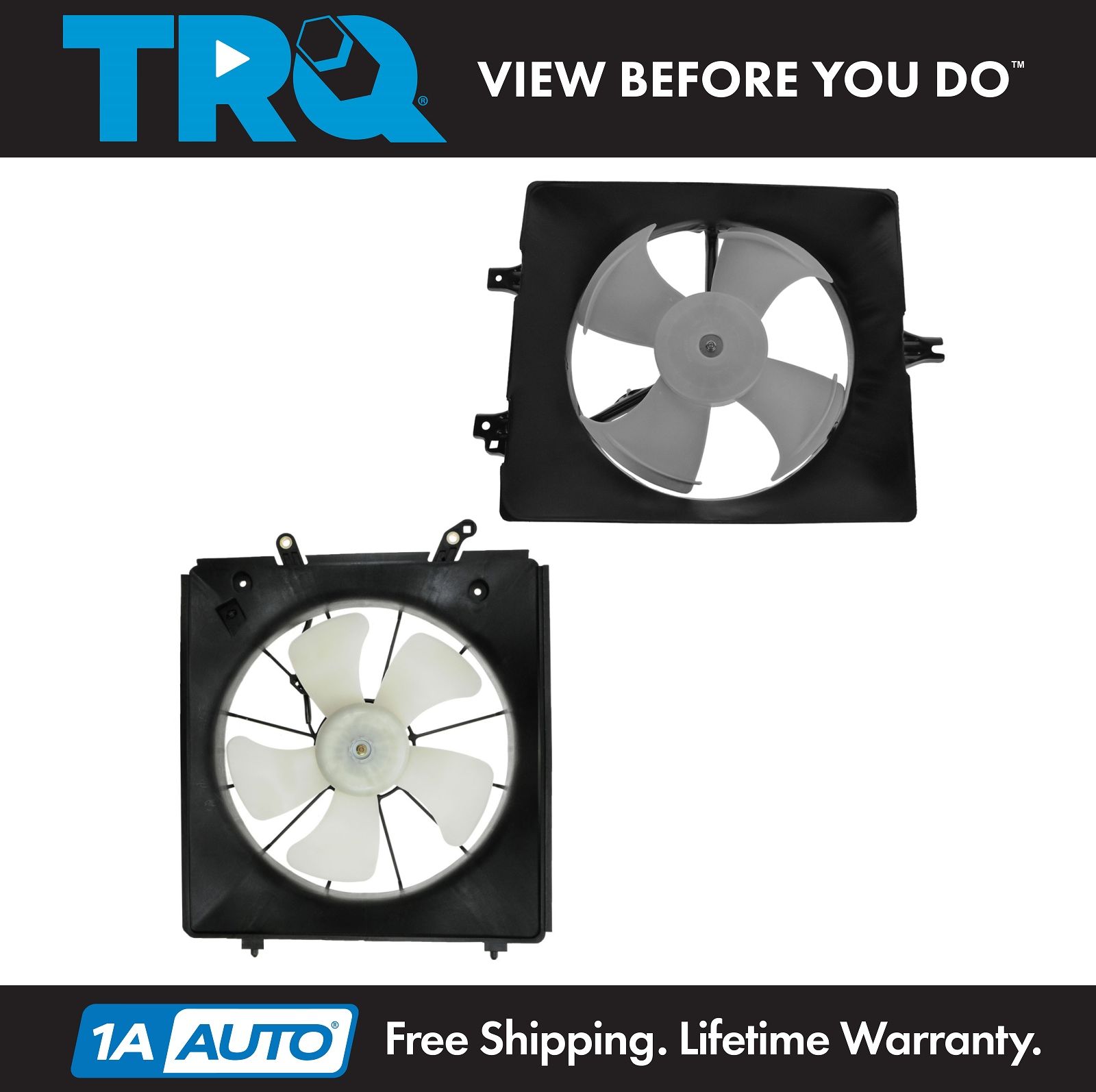 AC Radiator Cooling Fan Assembly For 1998-2002 Honda Accord V6 3.0L Driver Side