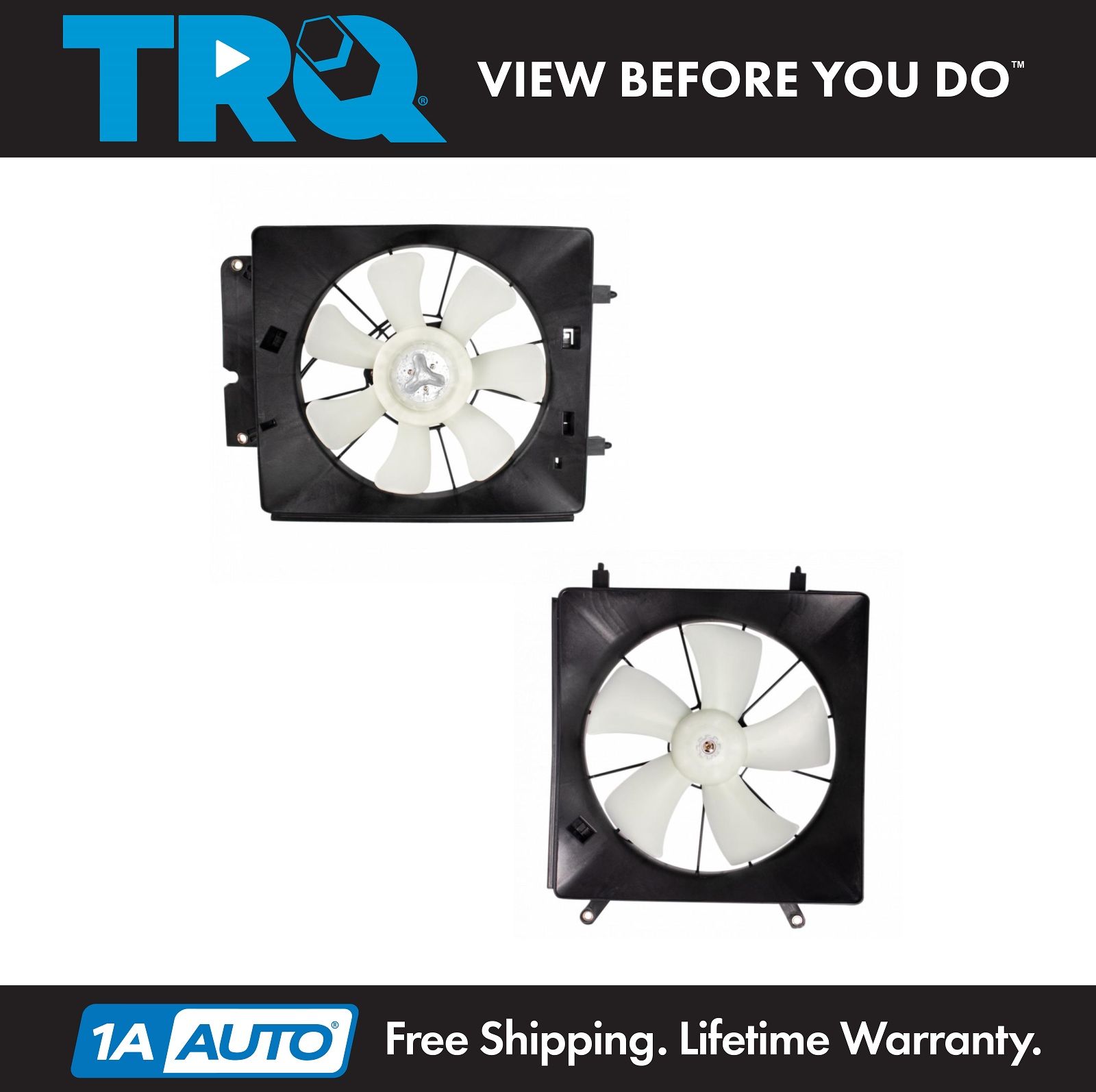 New Passenger Side//Right Cooling Fan Assembly for 02-06 Honda CR-V 38616-P3G-003