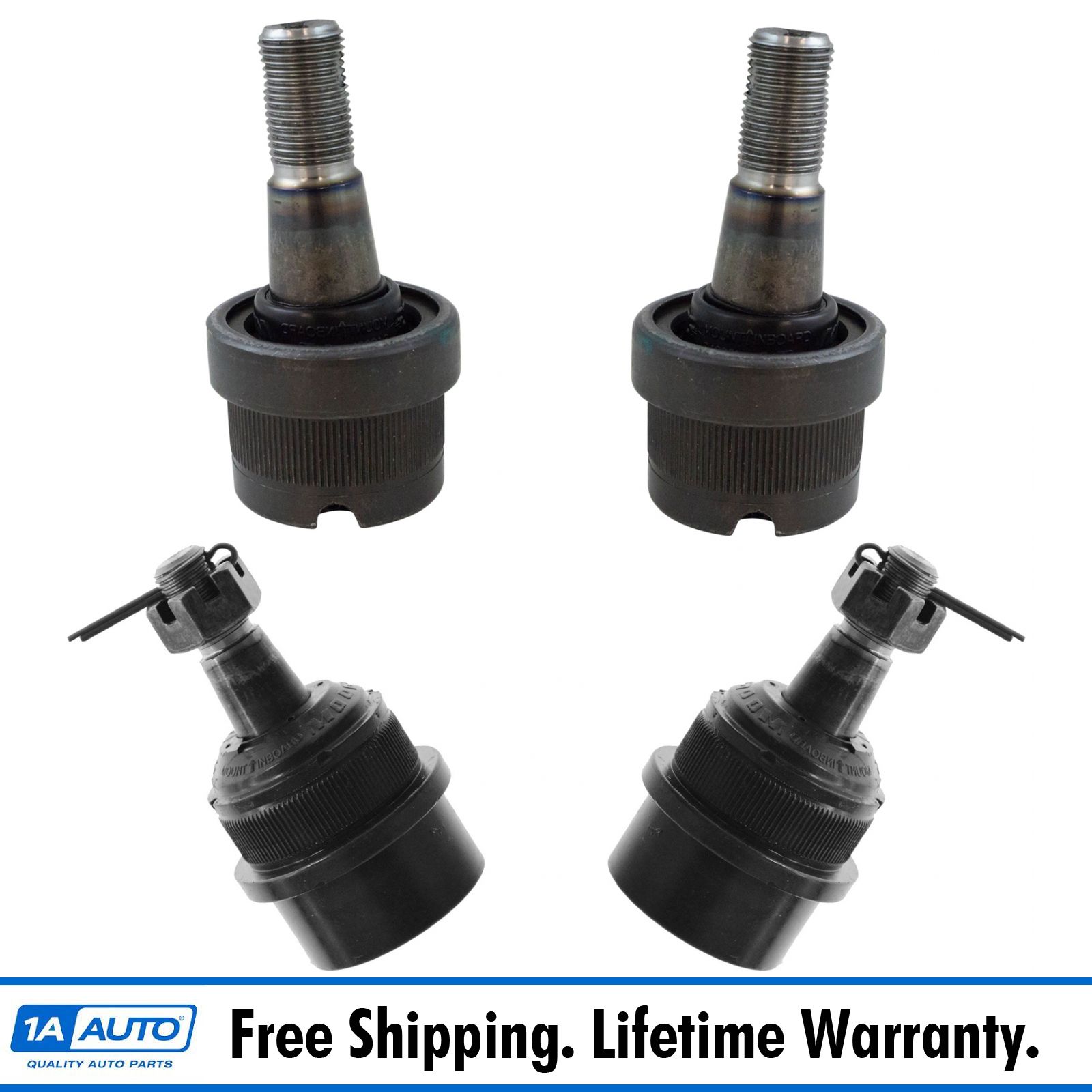 PartsW 4 Piece Kit Upper /& Lower Ball Joints 2WD Only