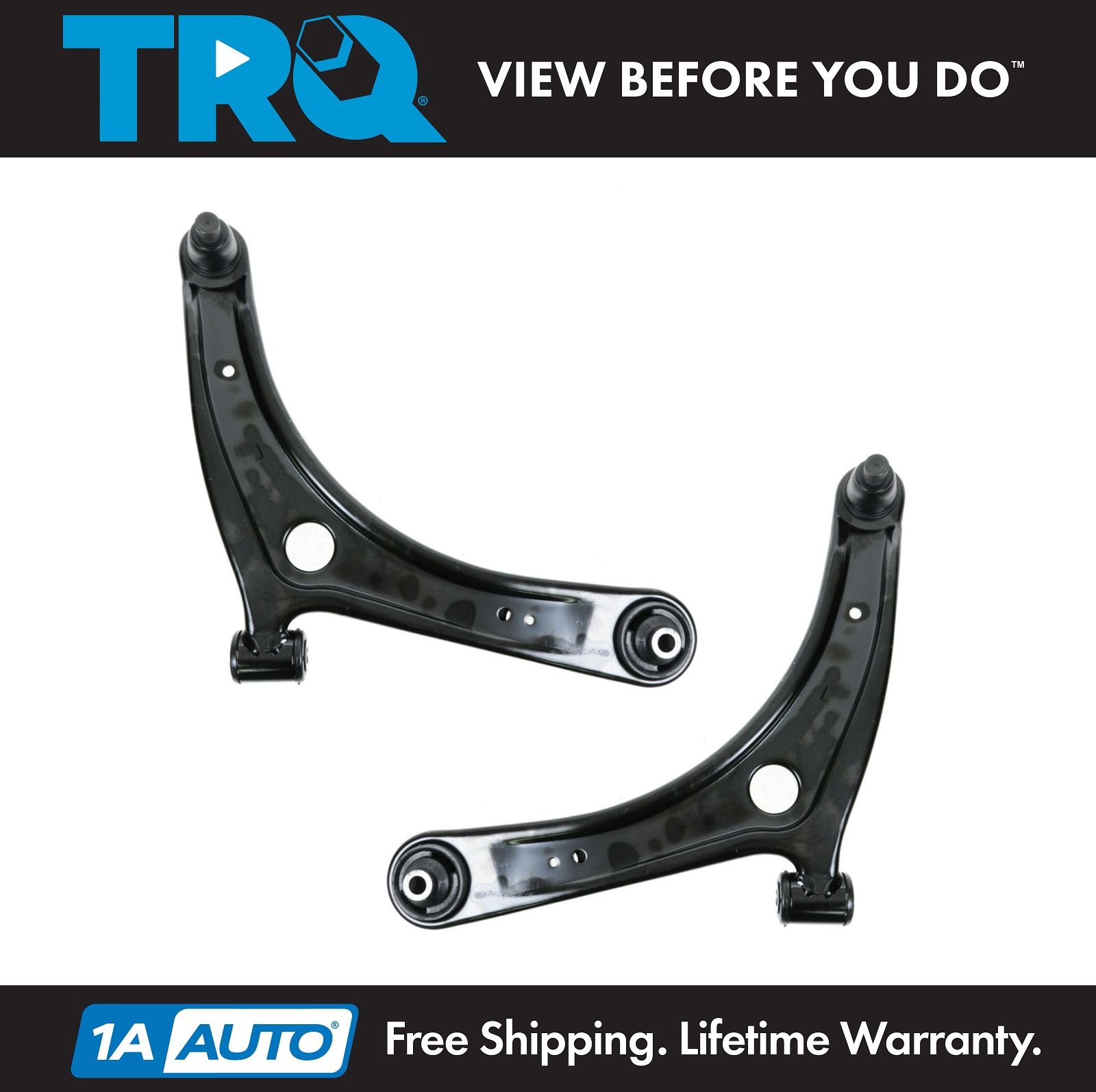 TRQ Front Lower Control Arm w/ Ball Joint Pair for Mitsubishi Lancer