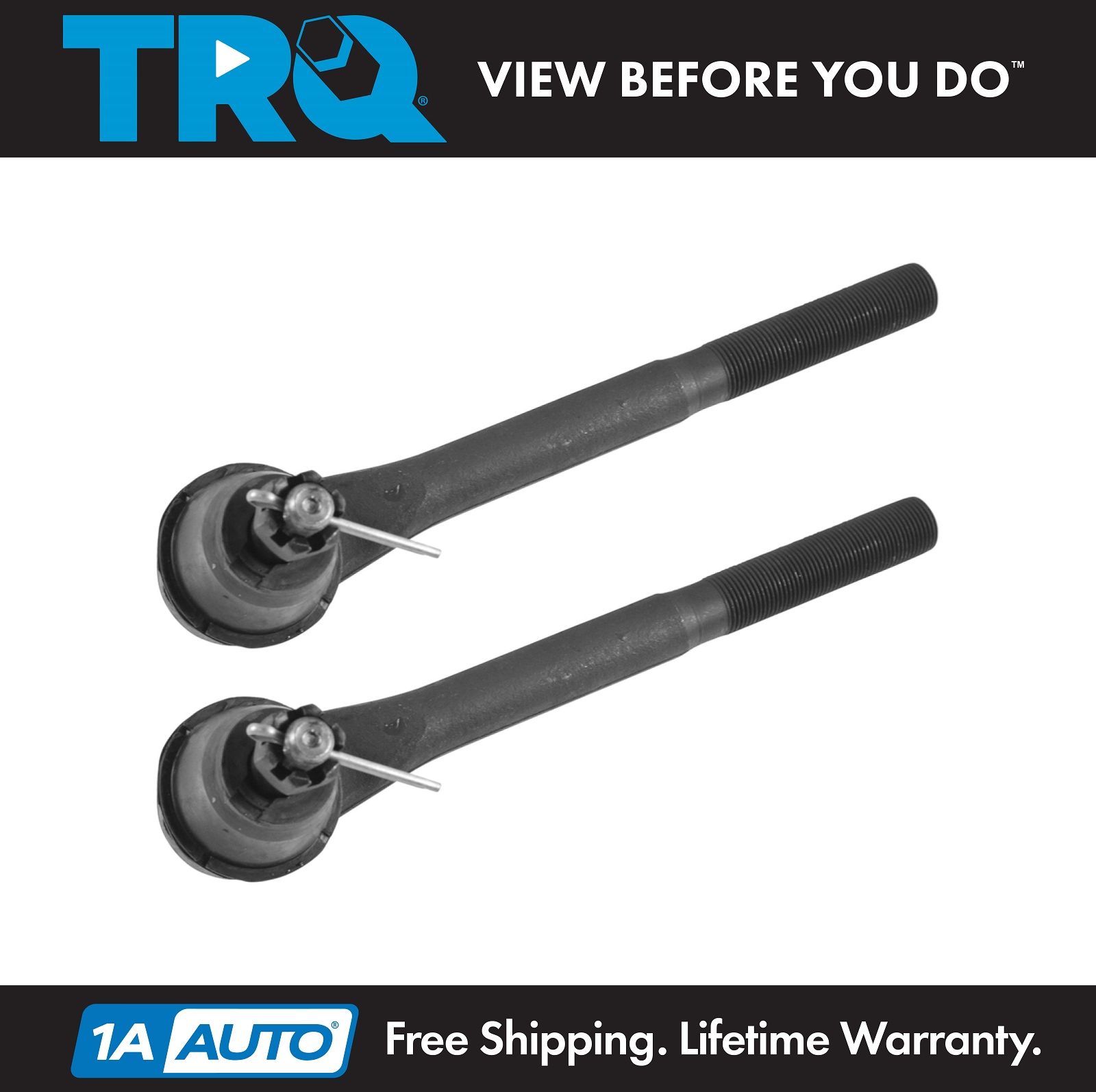 TRQ Front Inner Tie Rod End Pair Set for GM Pickup Truck SUV Isuzu