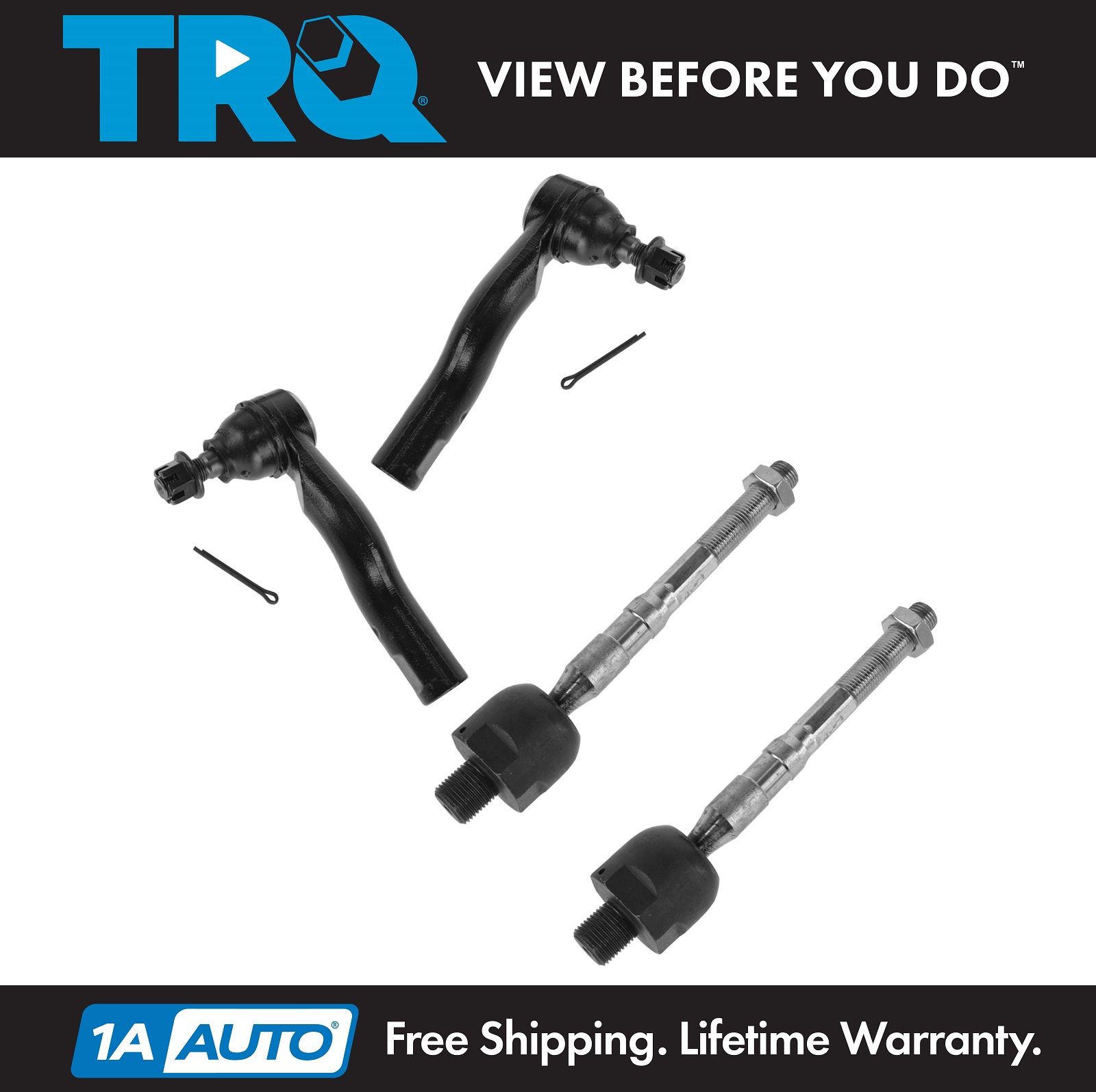 Inner Outer Tie Rod End LH Driver RH Passenger Set of 4 for 07-12 Mazda CX-7