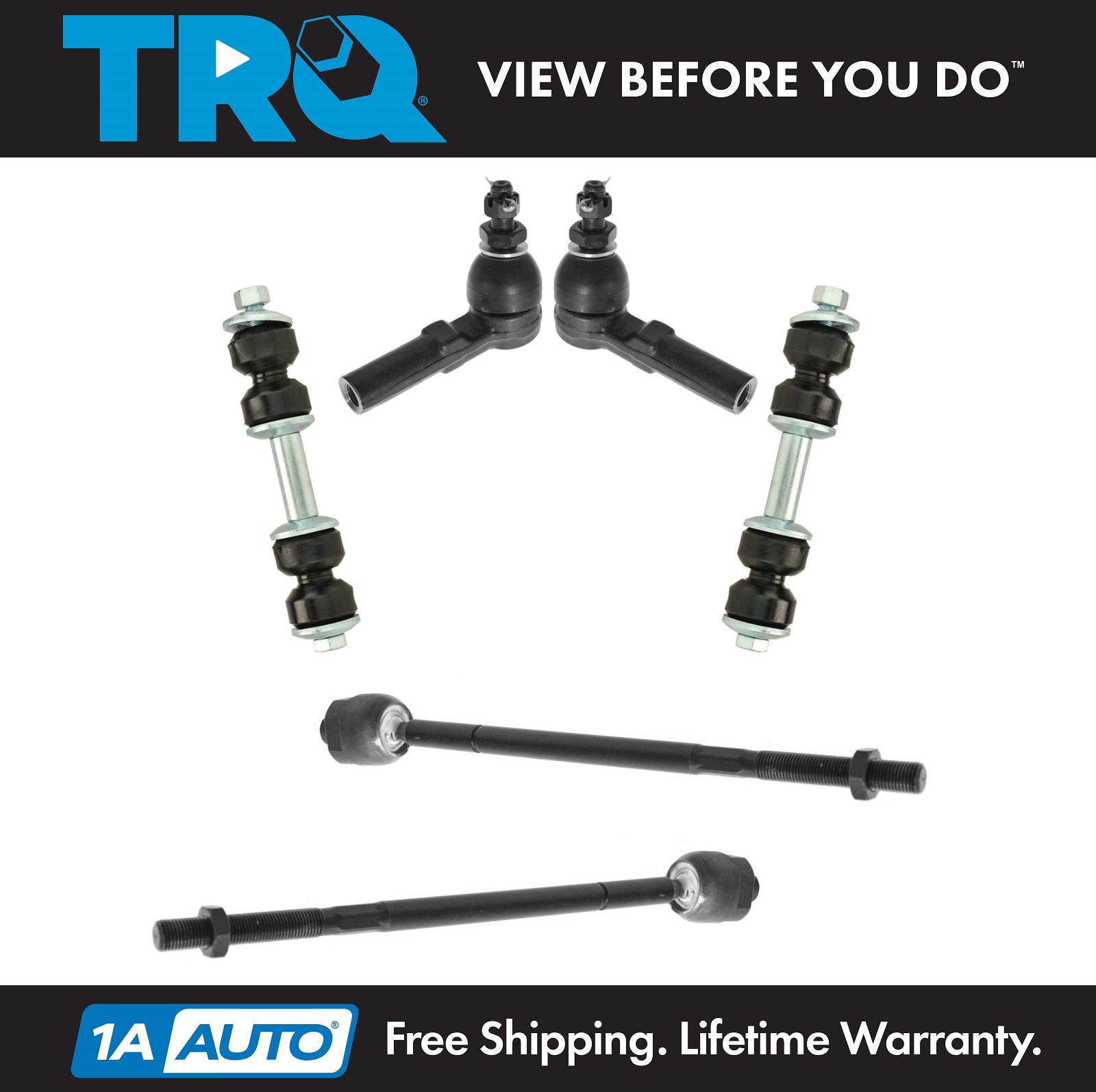 Trq Front Inner Outer Tie Rod End Sway Bar Link Steering Suspension Kit Set 6pc Ebay