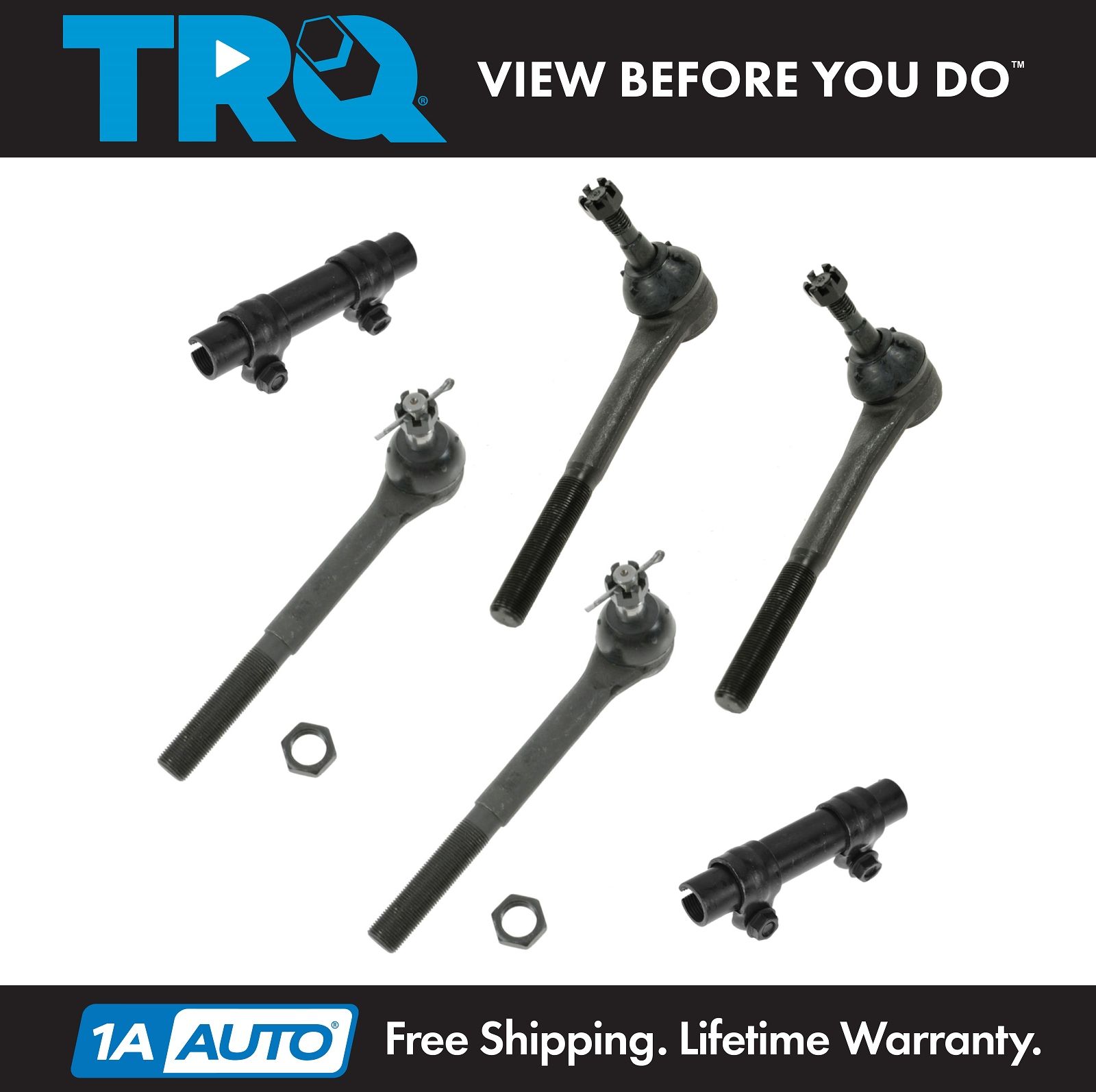 Brand New Front Inner and Outer Tie Rod End Links for Chevy C3500 GMC 4pc Kit