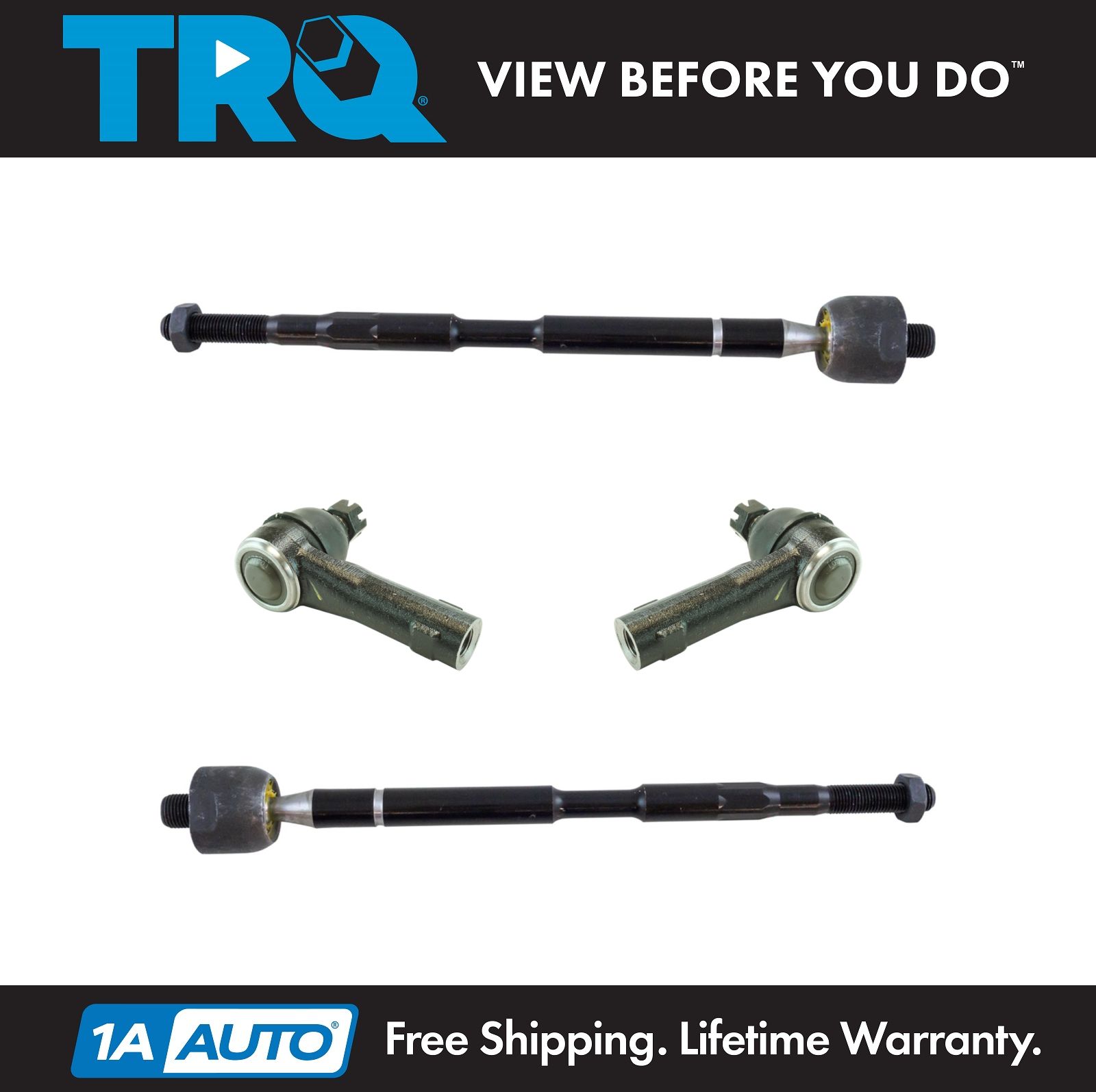 4 Piece Kit Inner /& Outer Tie Rods