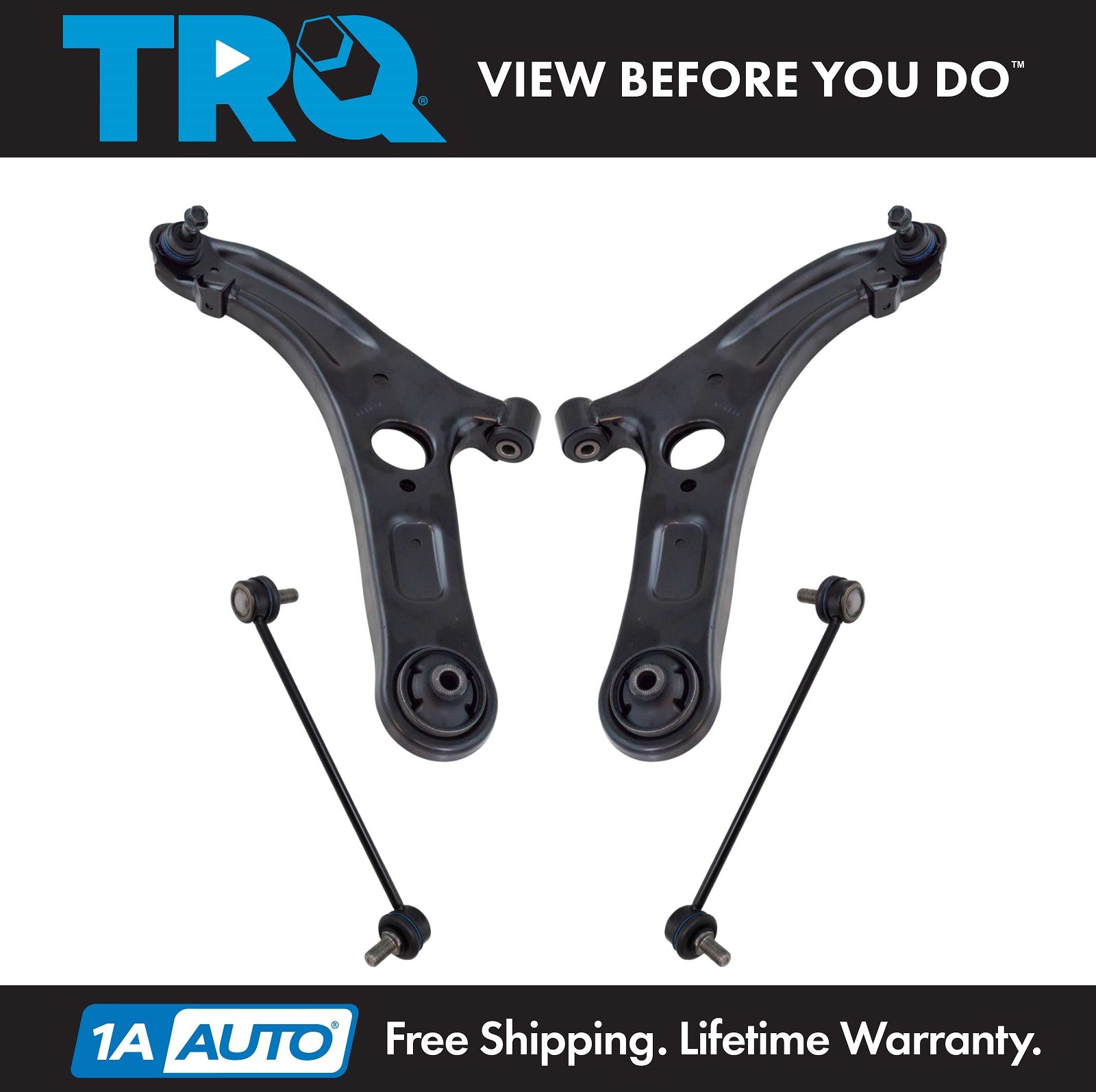 Front Control Arm Ball Joint Stabilizer Sway Bar Link Suspension Kit Set 4pc