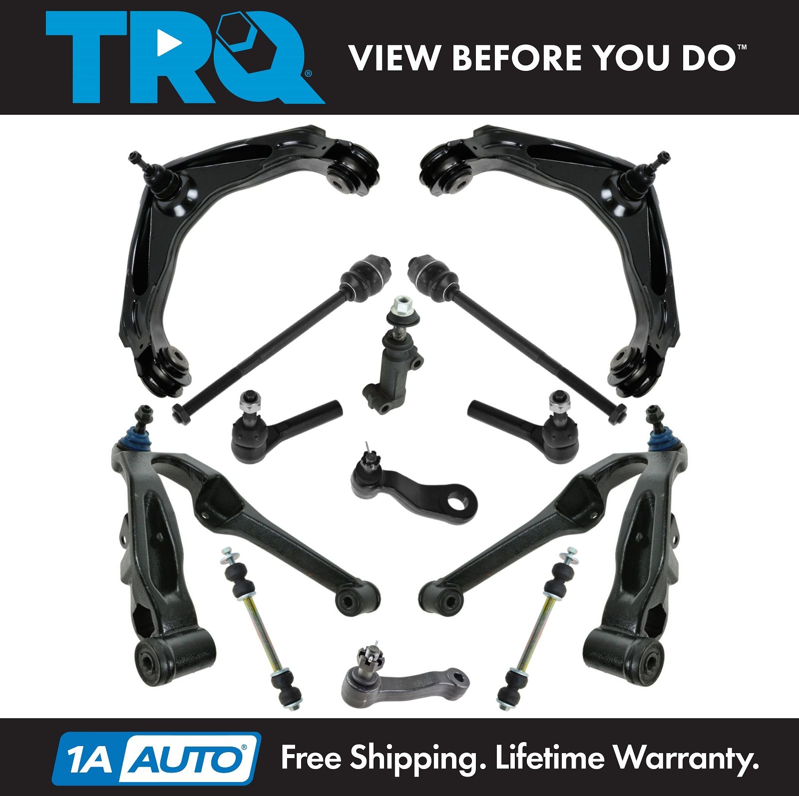 Brand New Front Inner and Outer Tie Rod End Links for Chevy C3500 GMC 4pc Kit