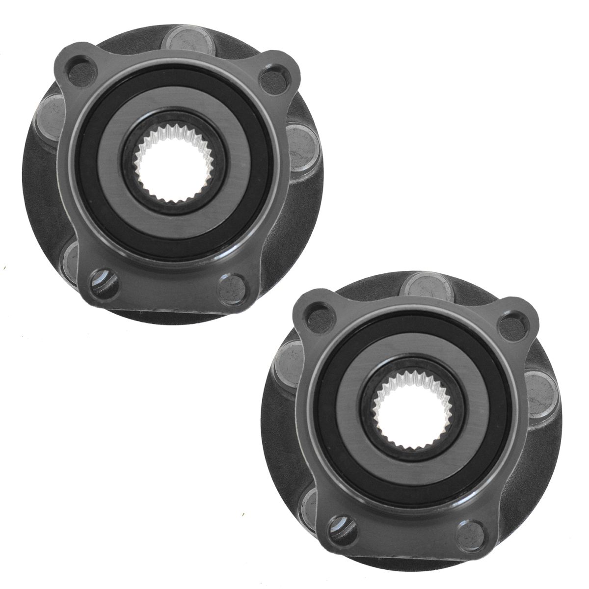 TRQ Front Wheel Hubs & Bearings Pair for 0514 Legacy WRX Impreza