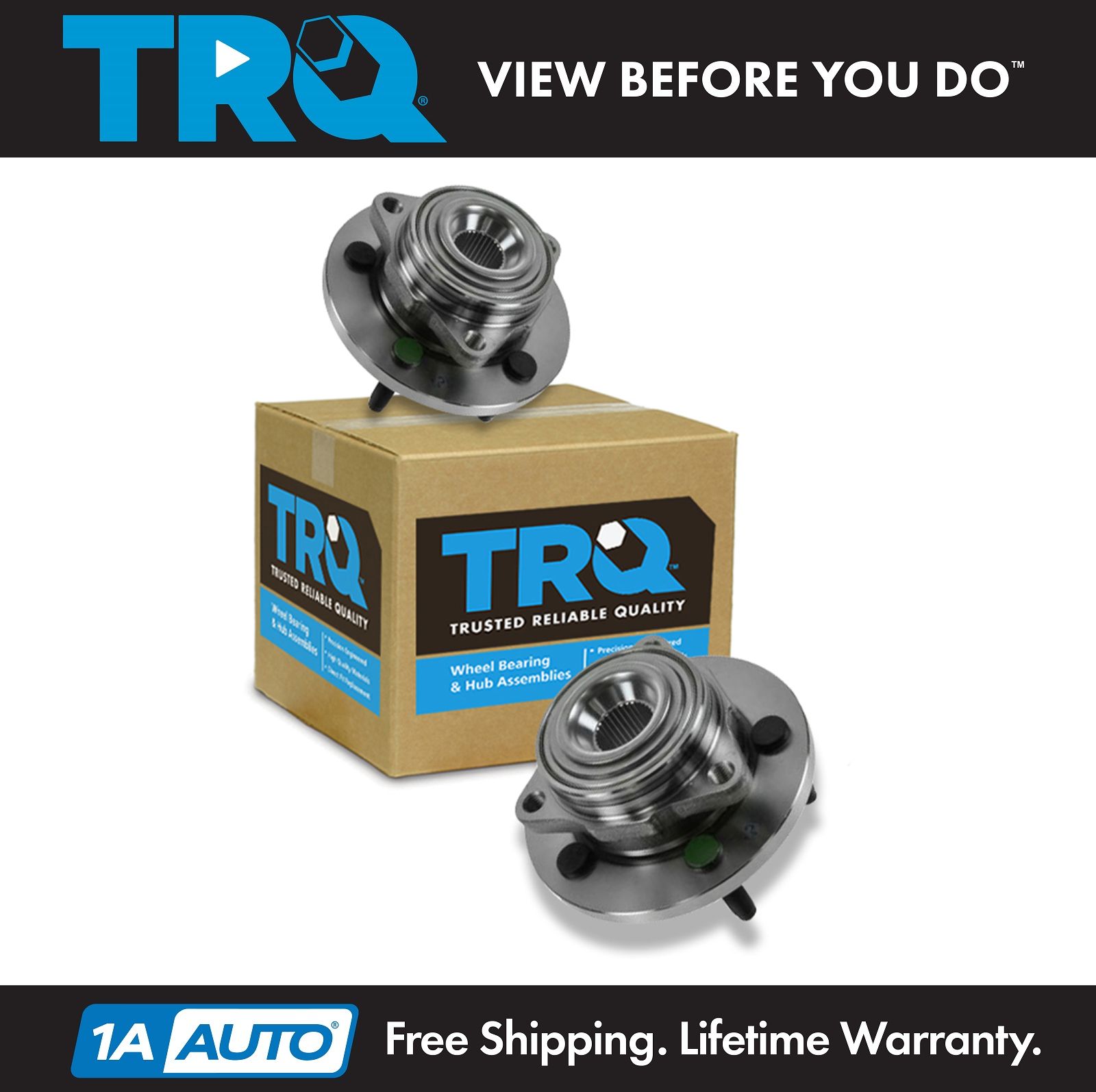 TRQ Front Wheel ハブ＆ベアリング Pair w/ 36mm Socket for Malibu