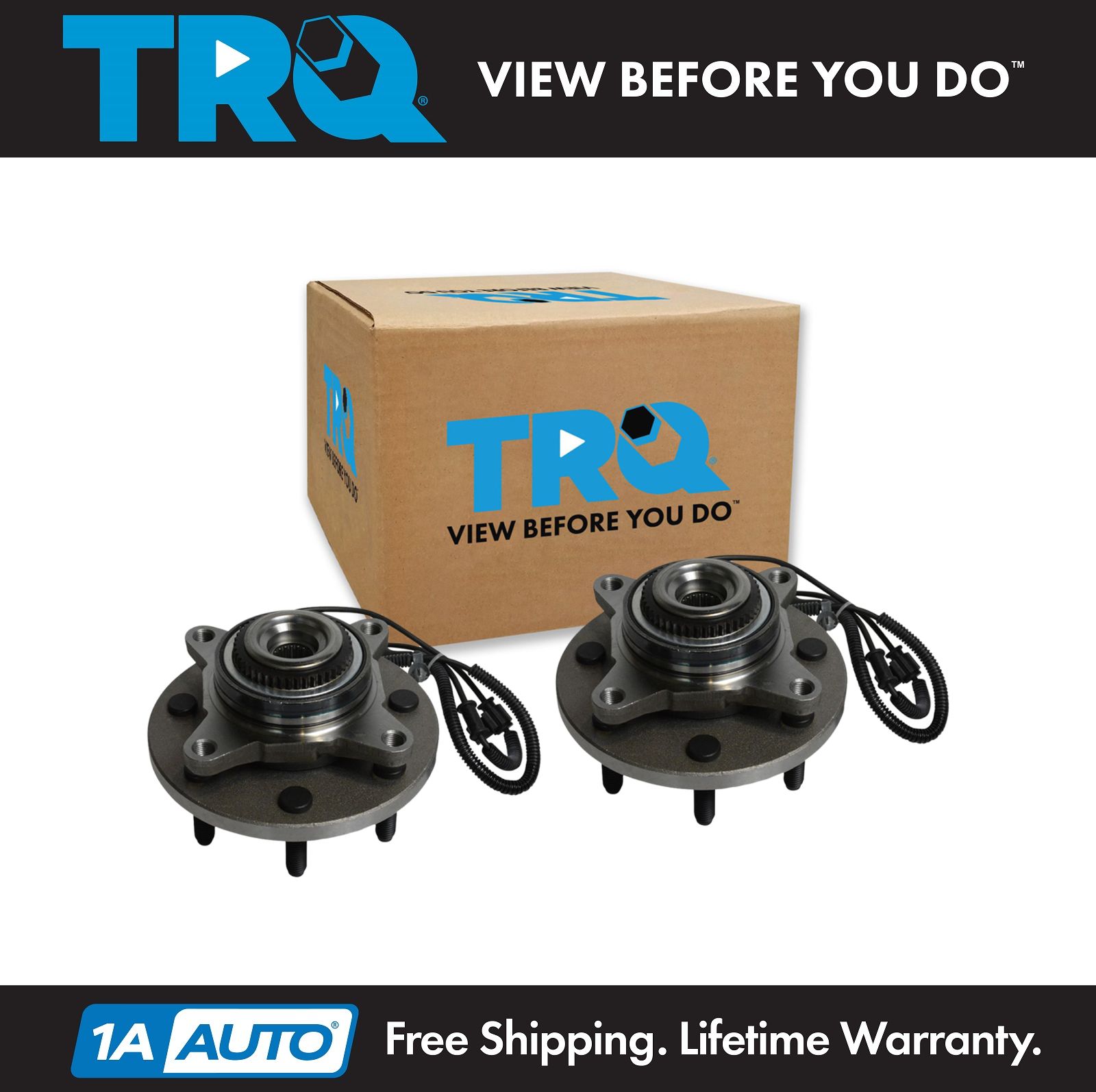 TRQ Wheel Hub & Bearing LH Driver or RH Passenger Front for Dodge Ram Truck 