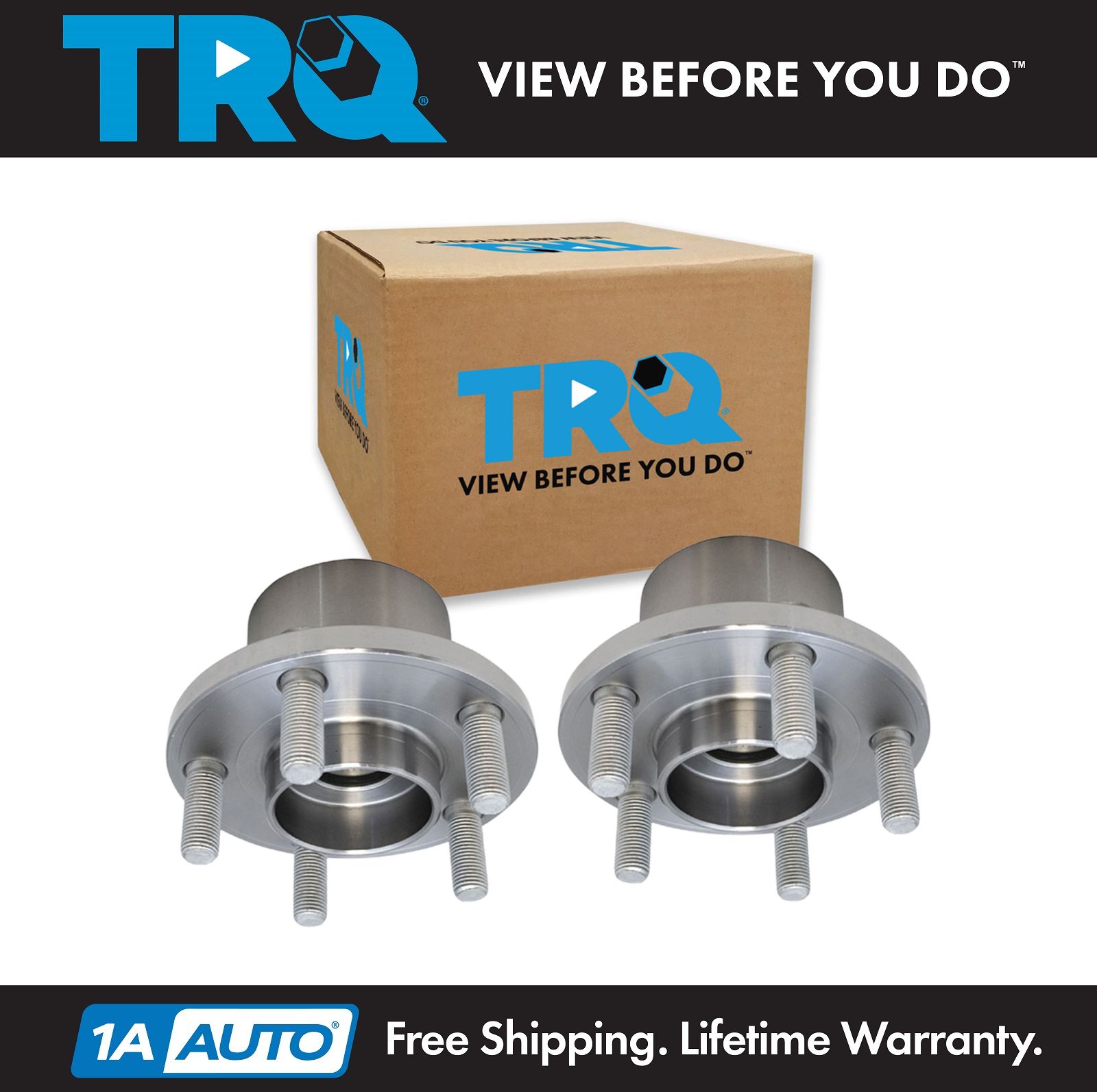 TRQ Front Wheel Bearing & Hub Assembly LH RH Pair for Land Rover LR2