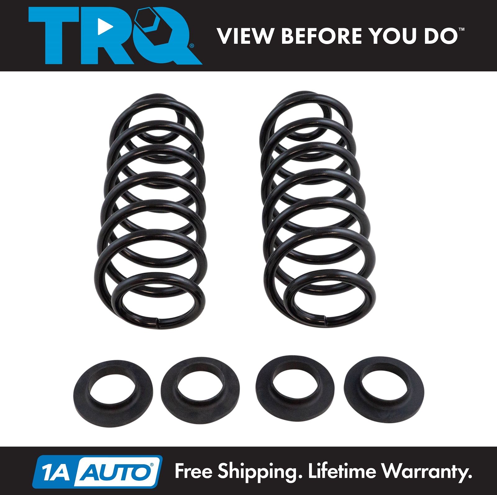 thumbnail interactive-video image 1 of TRQ Rear Air Spring To Coil Spring Conversion Kit For Crown Victoria Grand Marquis Town Car 1 of 4