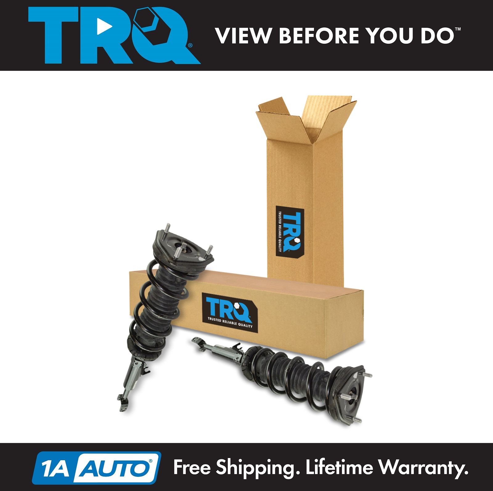 TRQ Front Loaded Quick Complete Shock Strut LH RH Pair 2pc for G35