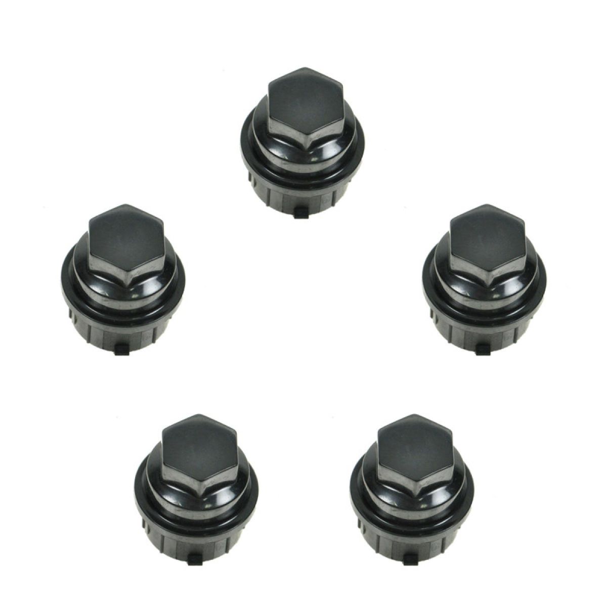 Dorman Wheel Lug Nut Cap Black Plastic Kit Set of 5 for Chevy GMC Cadillac