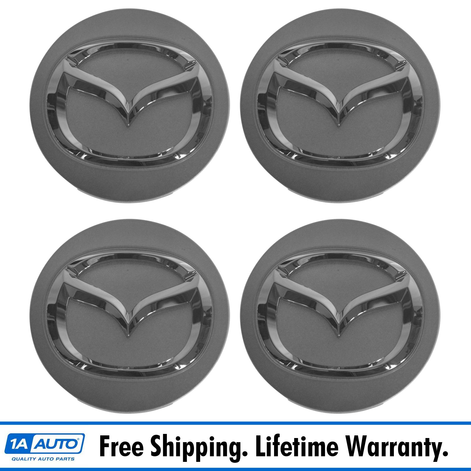 4 Mazda 3 5 6 CX-5 CX-9 MX-5 17/" Wheel Hub Center Caps w// Logo Set OEM NEW
