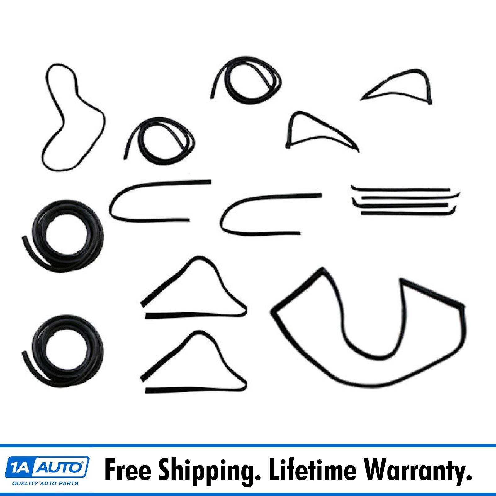 1973-79 Ford F-Series Pickup Complete Weatherstrip Kit WITHOUT Chrome Window Trim