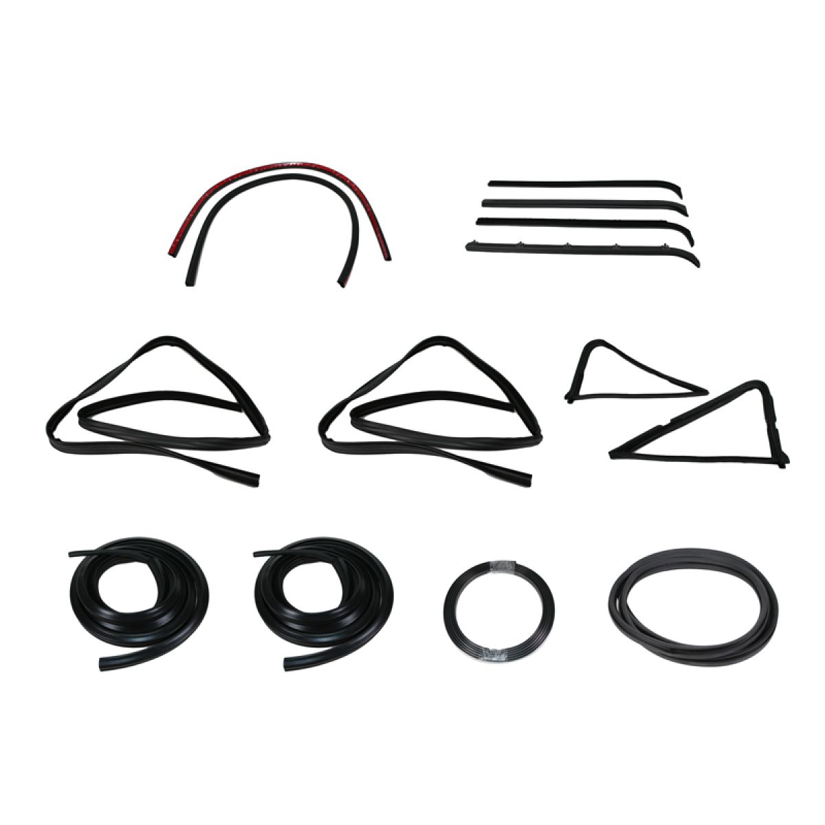 Left and Right 12pc for 84-96 Jeep Cherokee Door Seal Window Sweeps Channel Kit