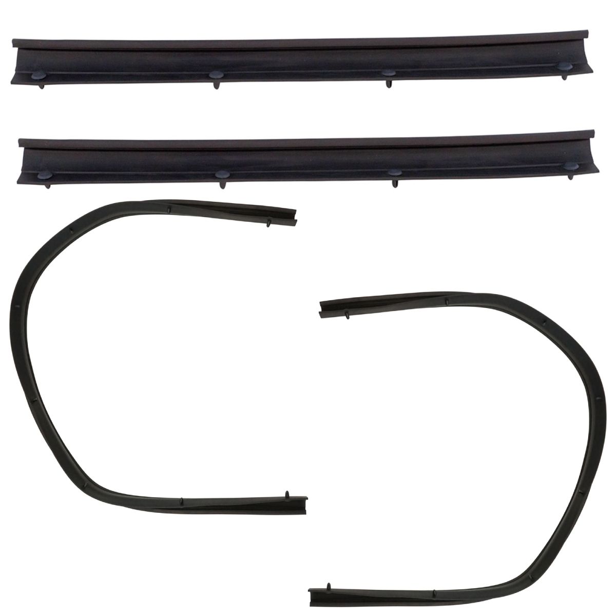 Lower Door Weatherstrip Seal Set of 4 Front & Rear for Ford F250 F350
