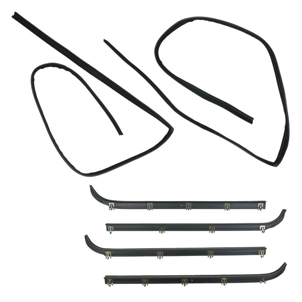 <b>6 Piece Window Sweep & Run Channel Weatherstrip Seal Set</b>