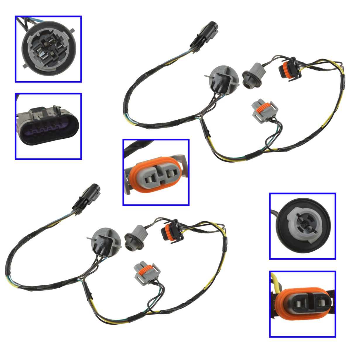 OEM 15930264 Headlight Wiring Harness Pair LH & RH Sides ... oem headlight wiring harness 